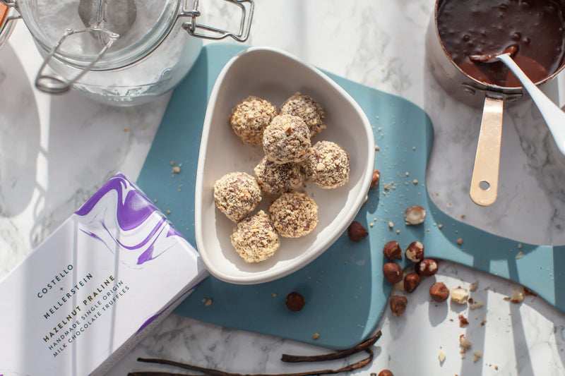 Hazelnut Praline Truffles