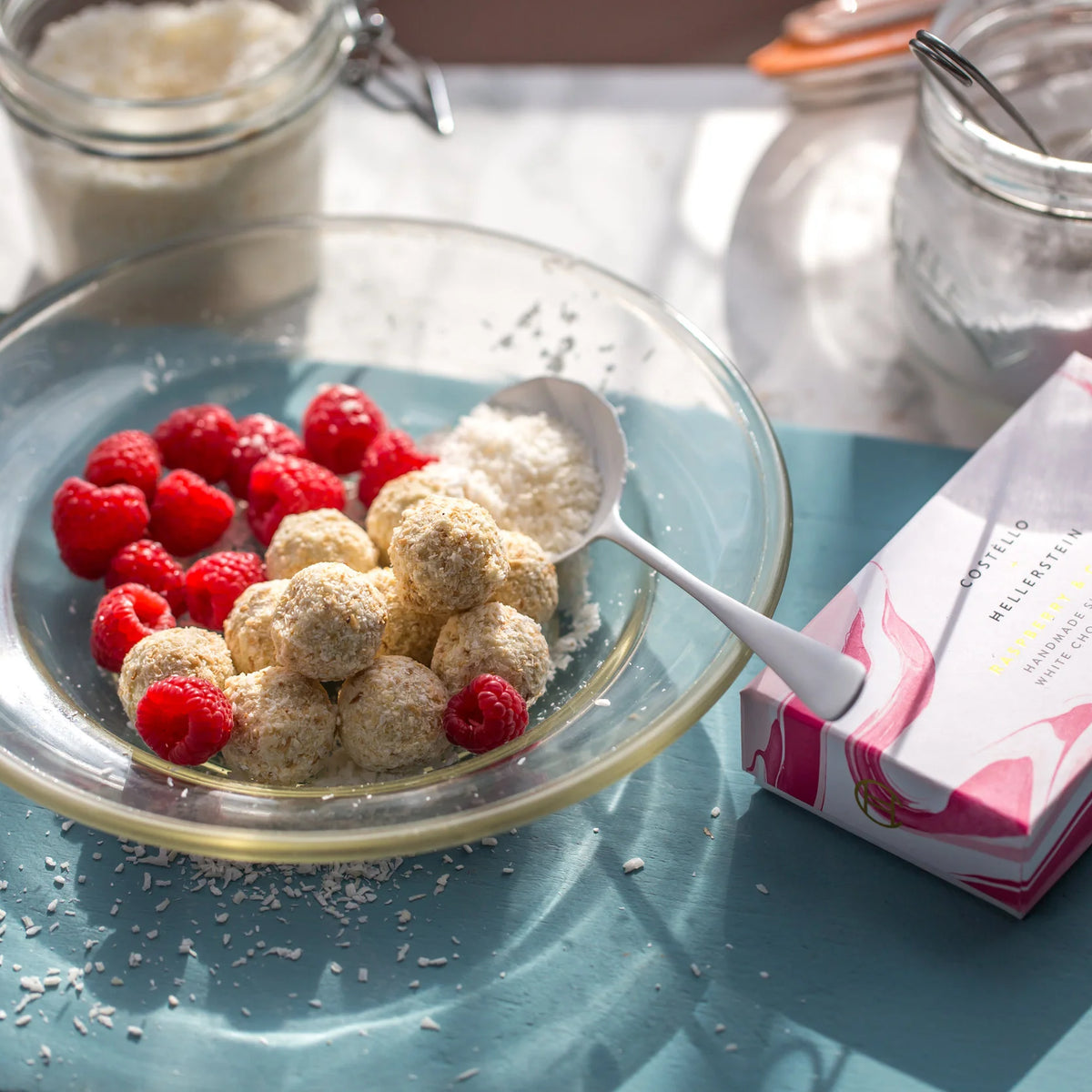 Raspberry Coconut Truffles