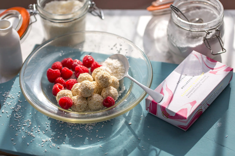 Raspberry Coconut Truffles