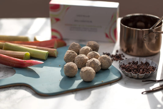 Rhubarb Milk Chocolate Truffles